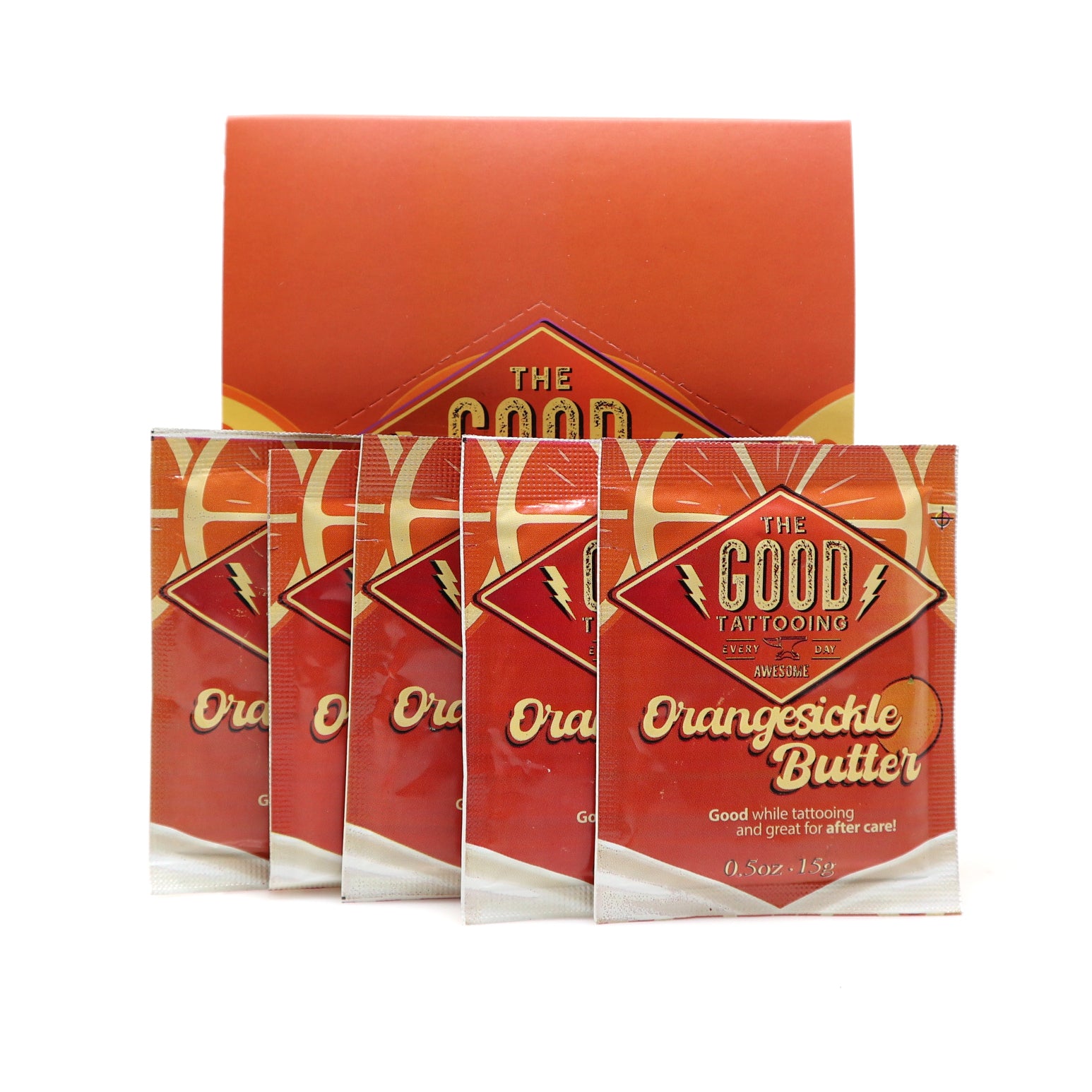 Good Brand Good Orangesickle Butter - 15g packets - Tattoo Shop Supply –  Good Guy Tattoo Supply CA