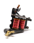 Chris David Tattoo Machines - Limo Frame Shader Long Stroke - Steel with Red