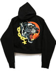 Sean Vis Panther- Womens Crop 1/2 Zip Hoodie