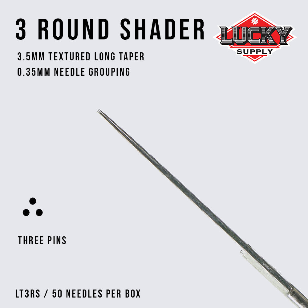 Round Shader Needles by Lucky Supply – Good Guy Tattoo Supply CA