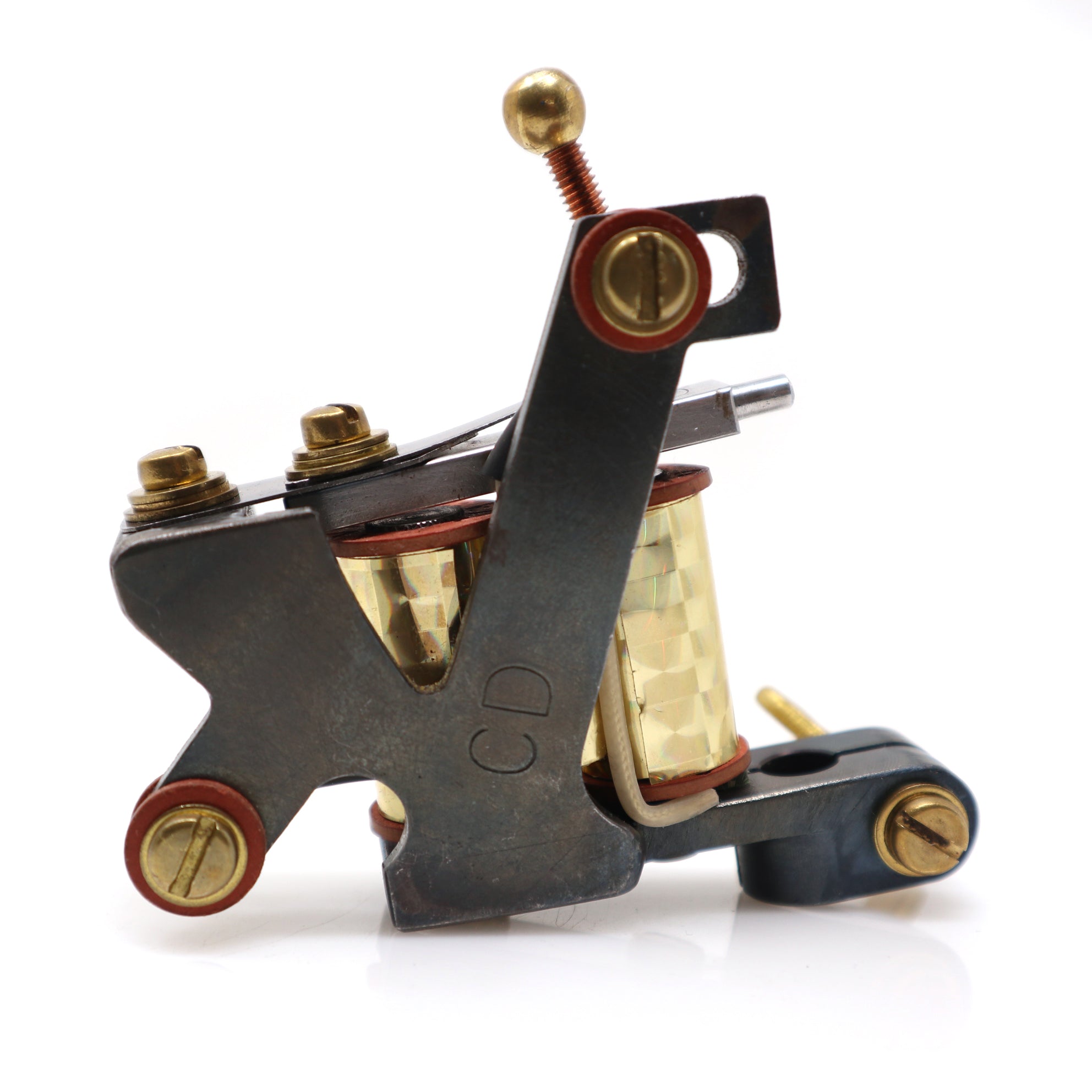 Chris David Tattoo Machines - Big Grouping Liner- Blackened Steel and Gold