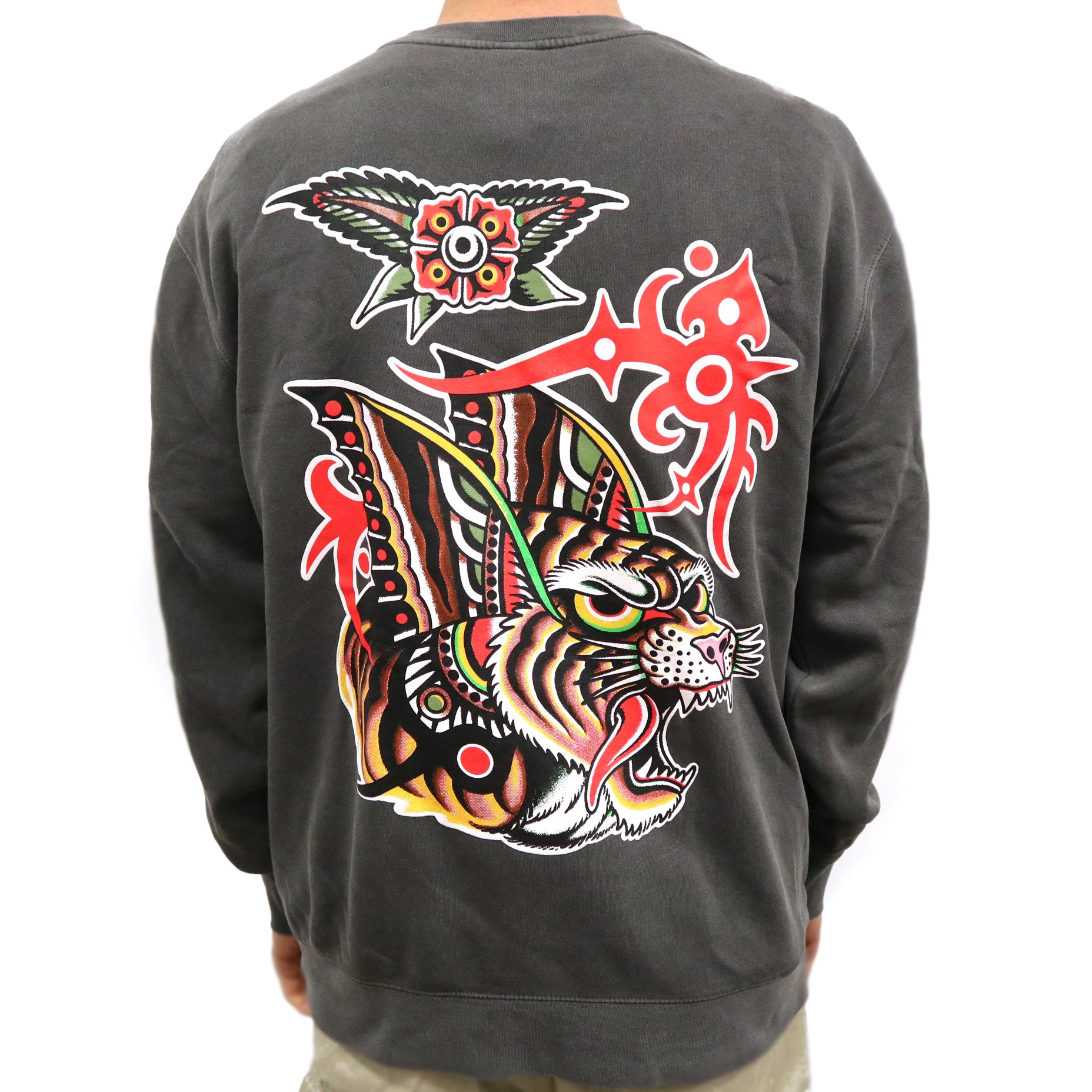 Alex Duquette Lucky Tiger Crewneck Sweater